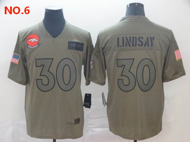 Men's Denver Broncos 30 Phillip Lindsay Jersey NO.6 ;